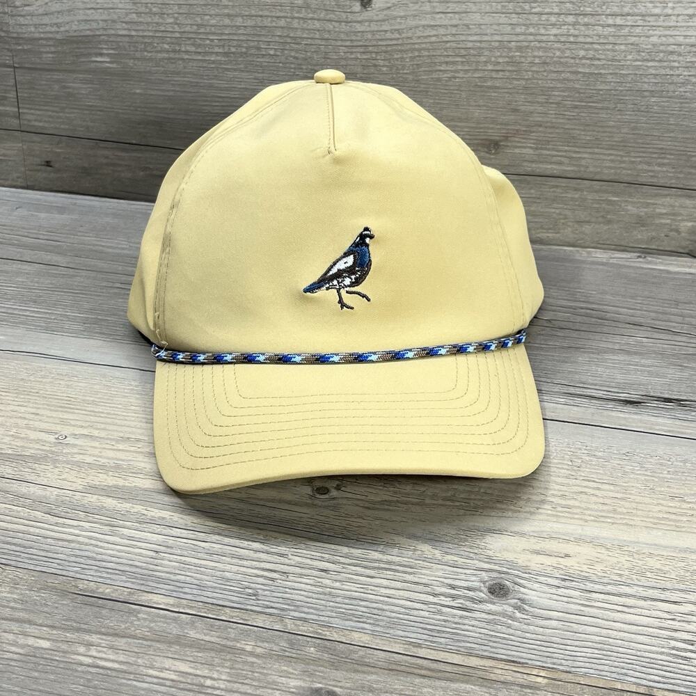 Poncho Outdoors Quail Pheasant Snapback Rope Performance Tan Hat Adjustable